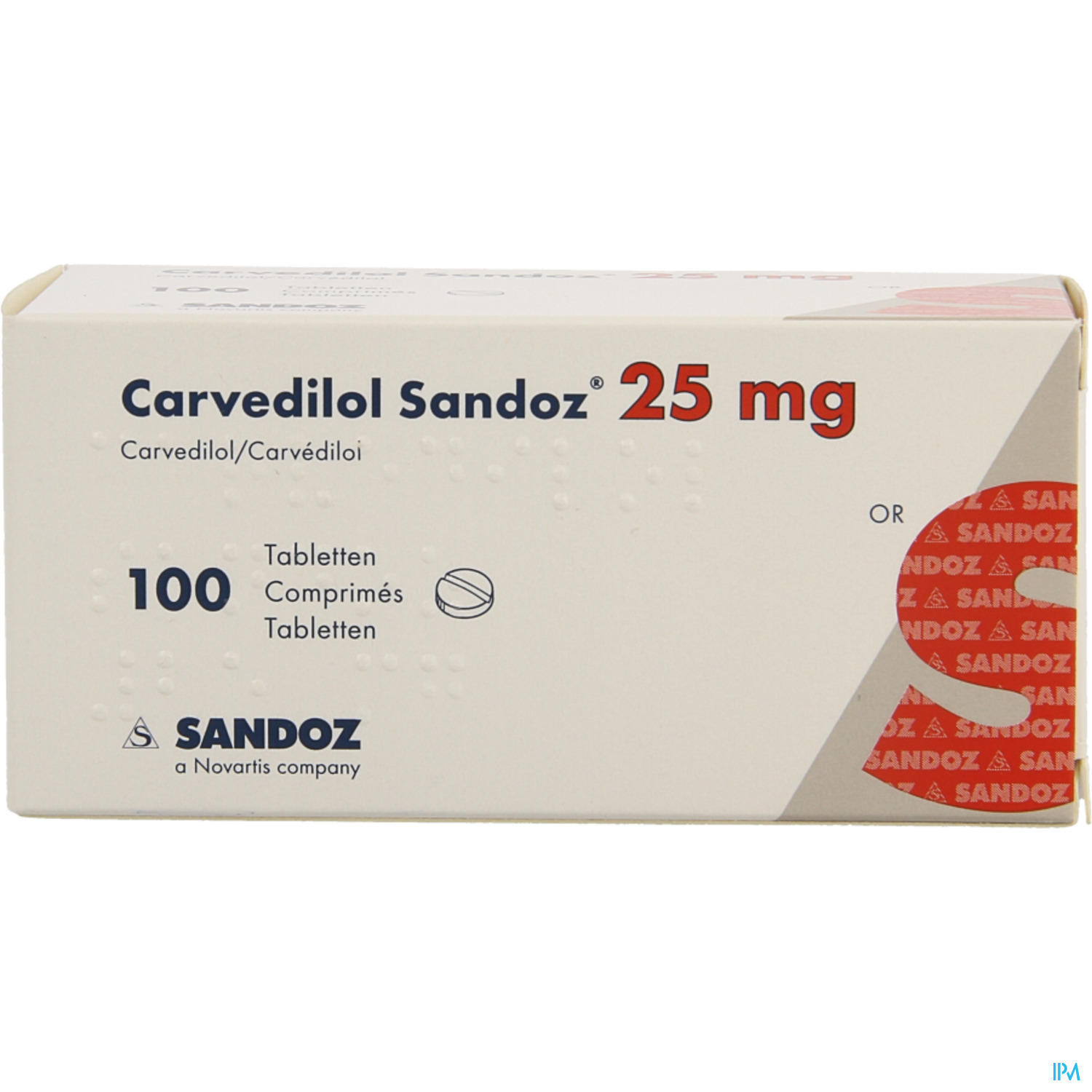 Carvedilol Sandoz Comp 100 X 25mg