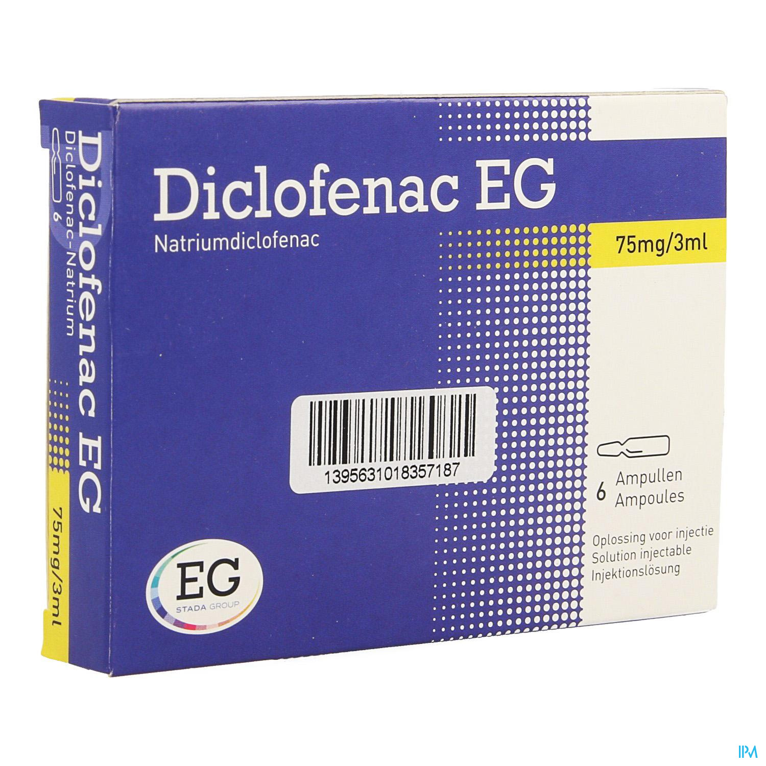 Diclofenac EG Amp Im 6X75Mg