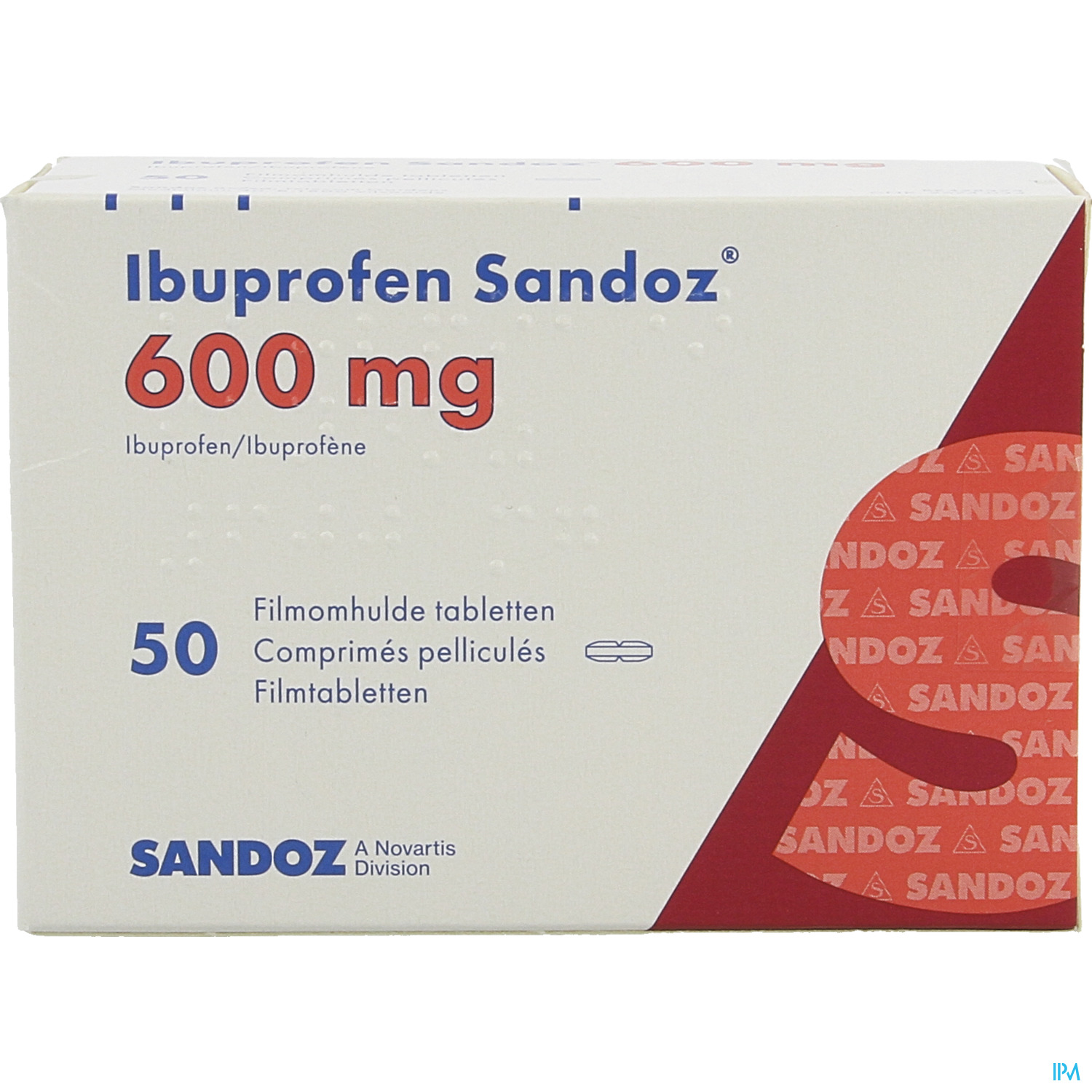 Ibuprofen Sandoz 600mg Omhulde Tabl 50x600mg