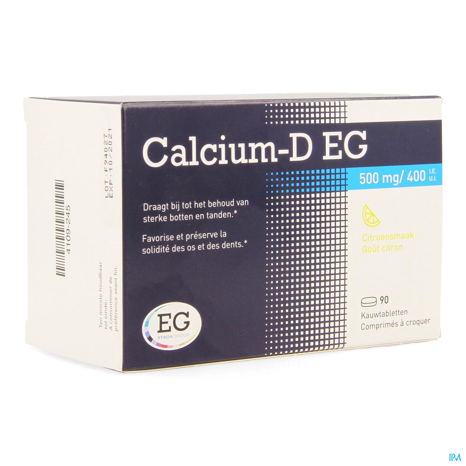 Calcium-D EG  500mg/400Ie          Kauwtabl 90