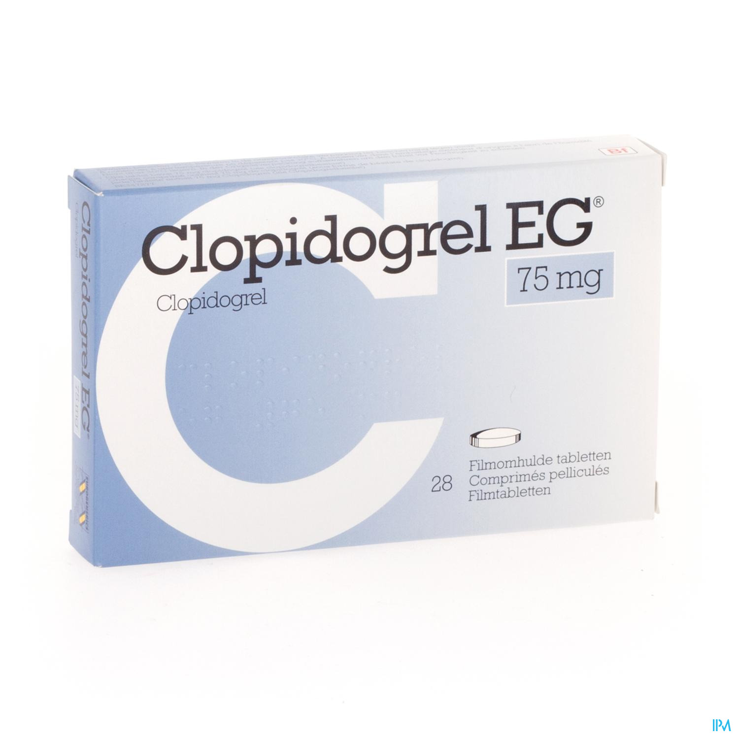 Clopidogrel EG 75 Mg Tabl Pell 28 X 75 Mg