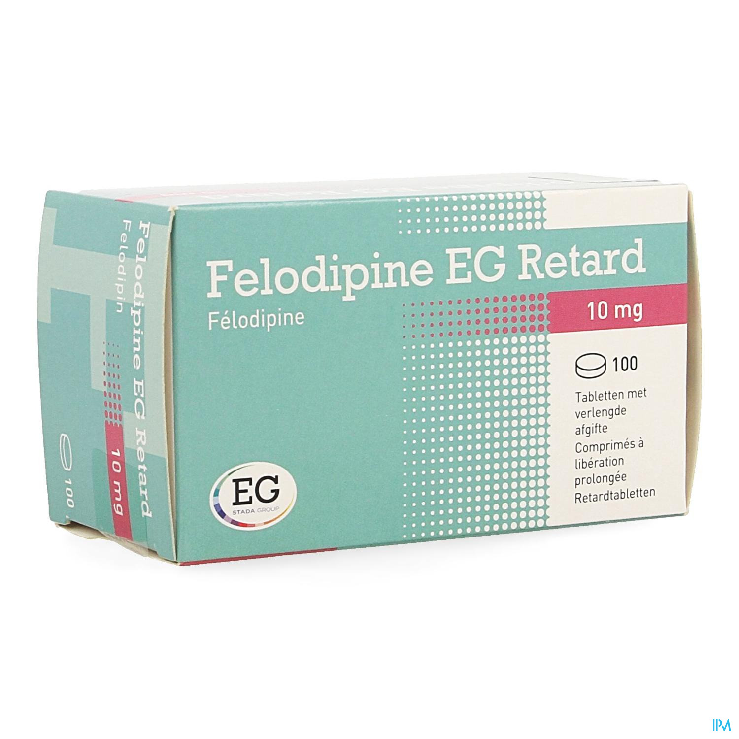 Felodipine EG Retard 10Mg Verl.Afgifte Tabl 100