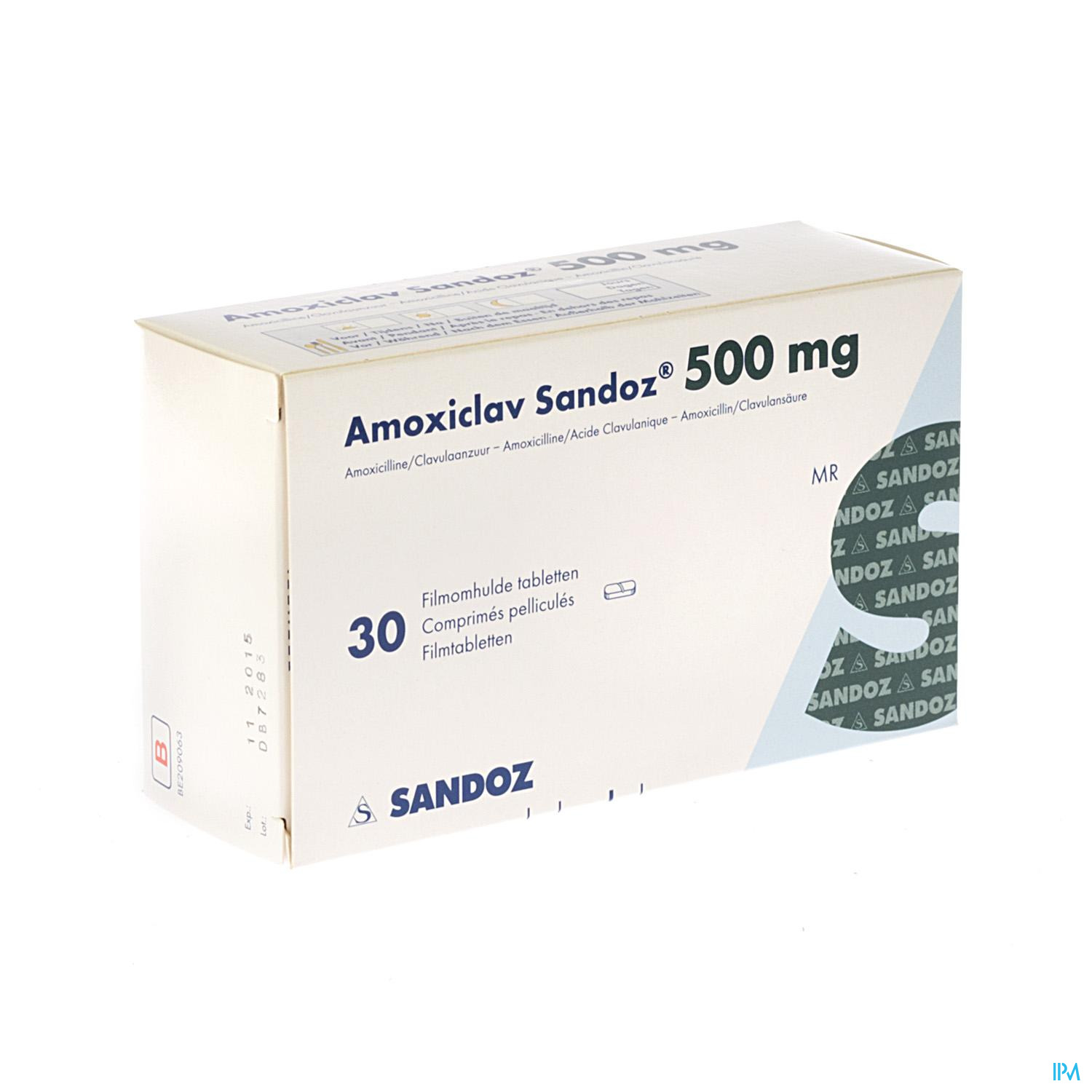 Amoxiclav Sandoz 500mg/125mg Comp 30