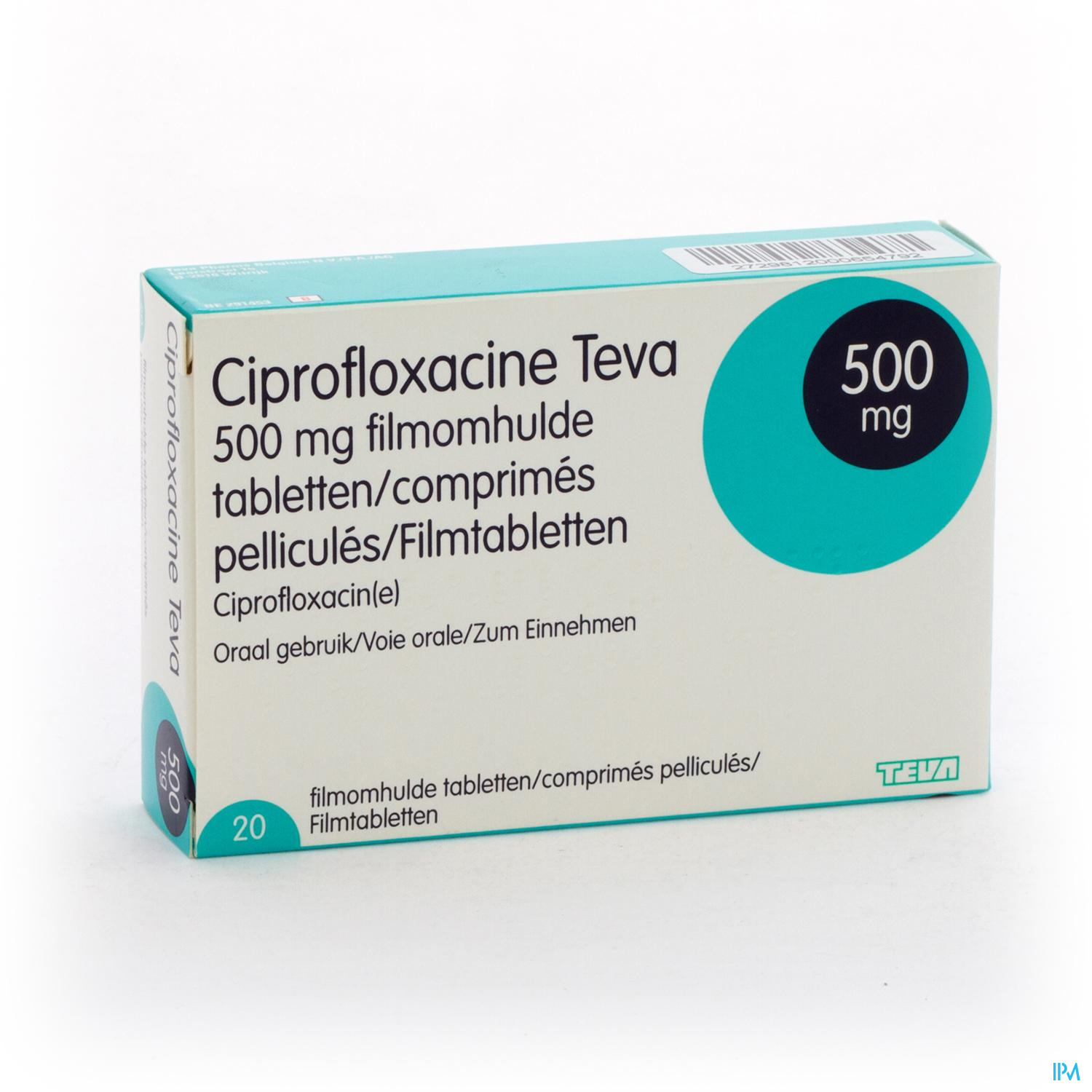 Ciprofloxacine Teva Comp 20 X 500mg