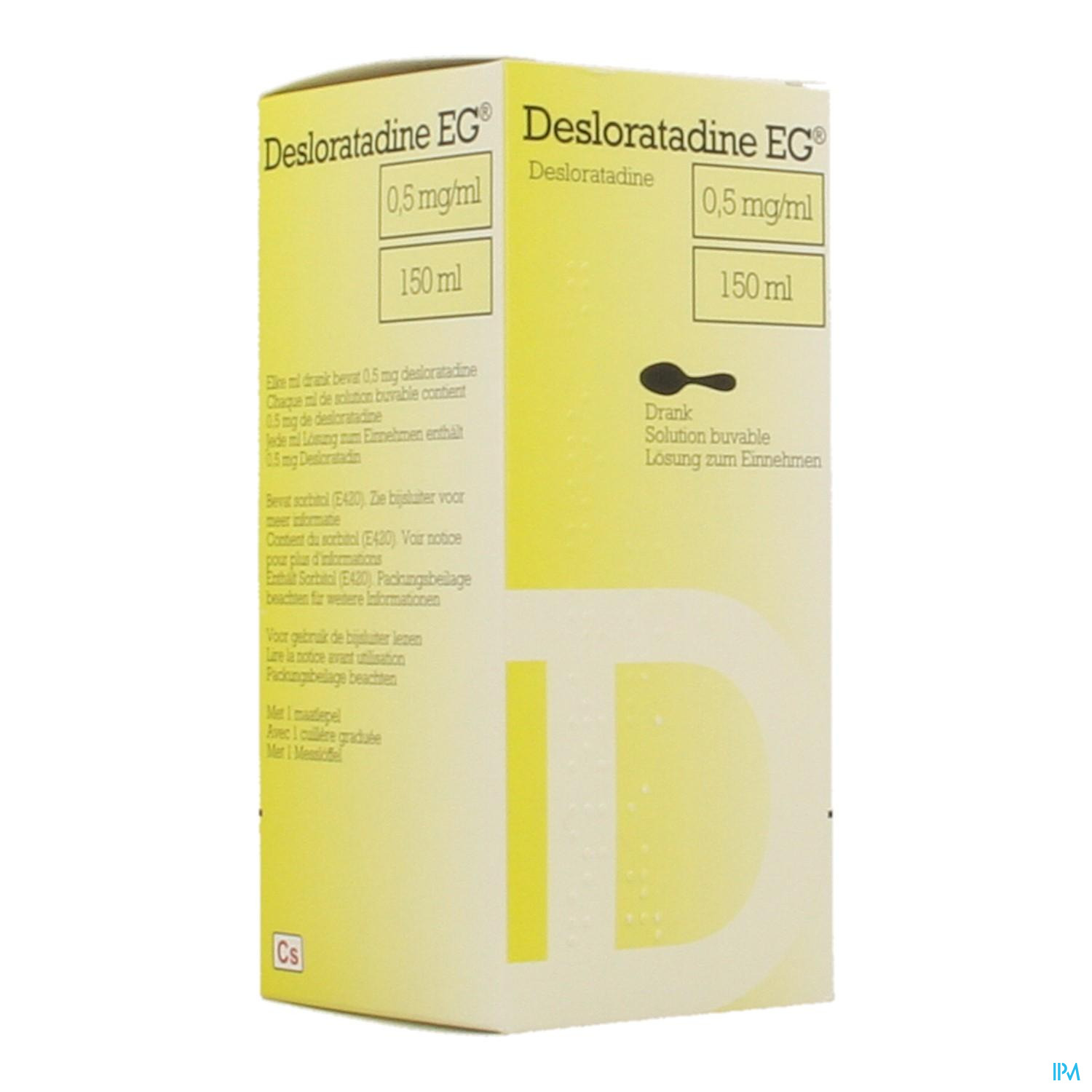Desloratadine EG 0,5 Mg/Ml Drank Fl 150 Ml