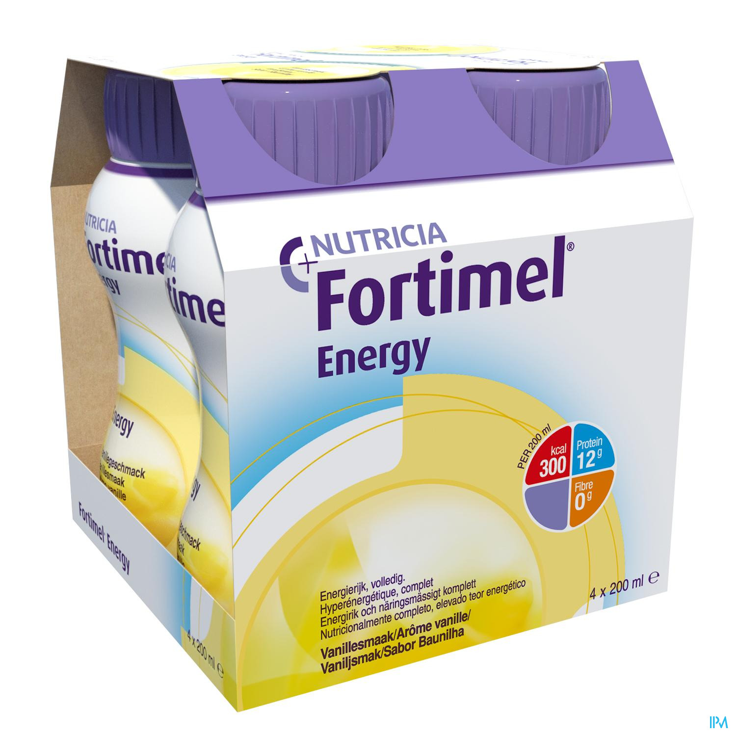Fortimel Energy Vanille Flesjes 4x200ml